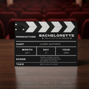 Movie Film Clap Board Bachelorette Party Invitation