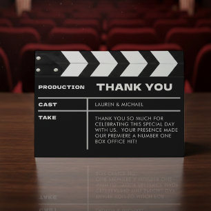 Movie Film Clap Board Thank You Card