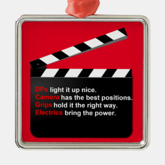 Movie Film Crew Director to Hit Movie Metal Tree Decoration