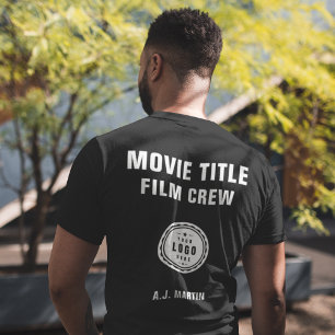 Movie Film Crew Logo Custom Personalised Name T-Shirt
