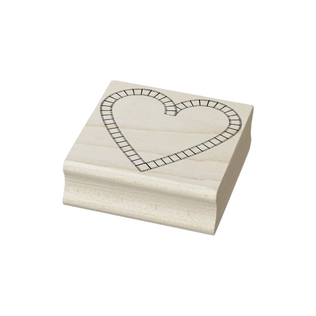 Movie film lovers heart illustration art stamp (Stamp)