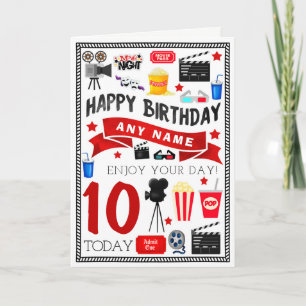 Movie Film Night Personalised Birthday Card