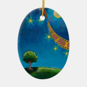 Movie film photography art fun landscape painting ceramic tree decoration
