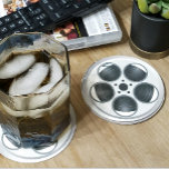 Movie Film Reel Home Theatre  Round Paper Coaster<br><div class="desc">Grab your favourite drink,  a realistic looking movie film reel paper coaster and enjoy the show!</div>