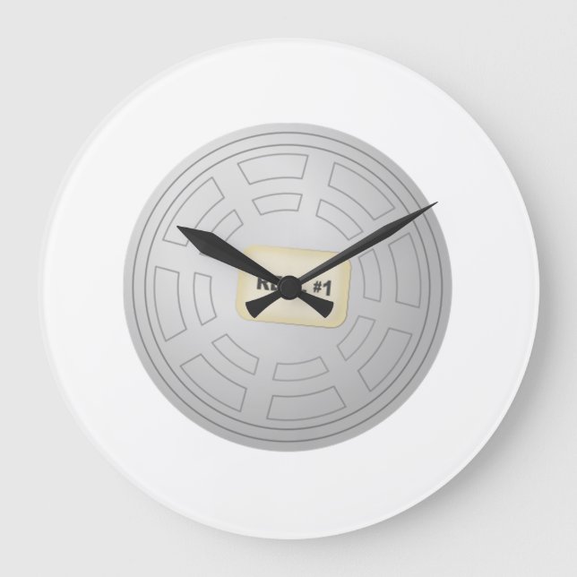 Movie Film Reel Large Clock (Front)
