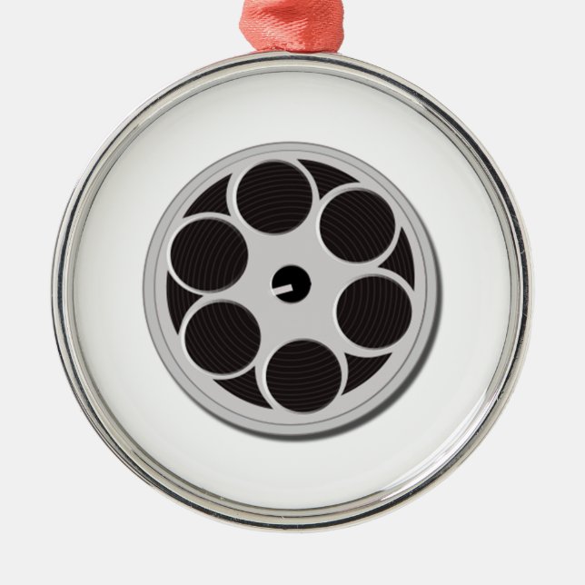 Movie Film Reel Metal Tree Decoration (Front)