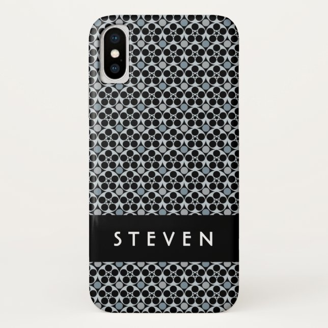 Movie Film Reel | Modern Graphic Black/Grey Case-Mate iPhone Case (Back)
