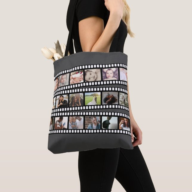 Movie Film Strip Personalised With Your Own Photos Tote Bag (Close Up)