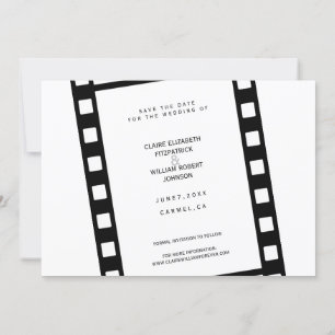 Movie Film Strip Photo Collage Save the Date Card