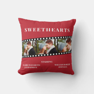 Movie Film Strip Photo Valentine's Day Gift Cushion