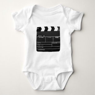 movie film video makers Clapper board design Baby Bodysuit