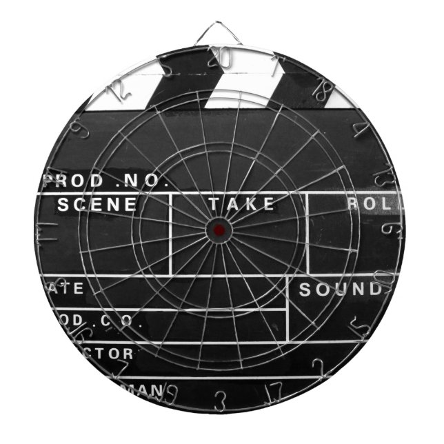 movie film video makers Clapper board design Dartboard (Front)