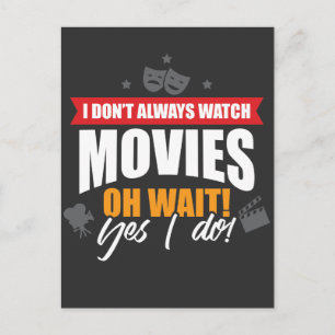 Movie Freak - Cinema Movies Saying Postcard