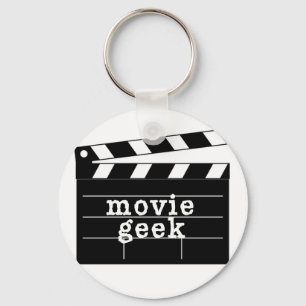 Movie Geek with Clapboard Key Ring