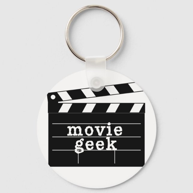 Movie Geek with Clapboard Key Ring (Front)