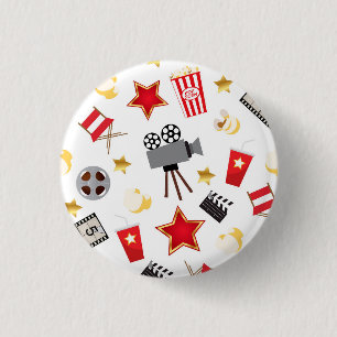 Movie Lover Pattern 3 Cm Round Badge