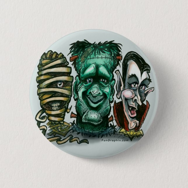 Movie Monsters 6 Cm Round Badge (Front)