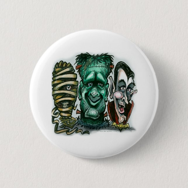 Movie Monsters 6 Cm Round Badge (Front)