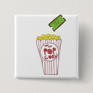 Movie Night 15 Cm Square Badge