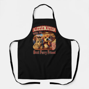 Movie Night - Best Furry Friend - Cute Cat & Dog Apron