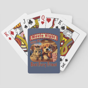 Movie Night - Best Furry Friend - Cute Cat & Dog Playing Cards