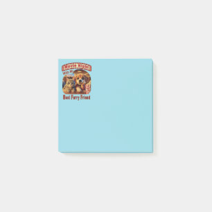 Movie Night - Best Furry Friend - Cute Cat & Dog Post-it Notes