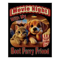 Movie Night - Best Furry Friend - Cute Cat & Dog