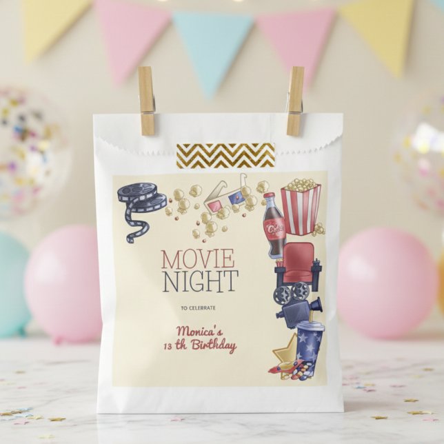 Movie night birthday for kids favour bags (Creator Uploaded)