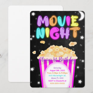 Movie Night Birthday Invitation