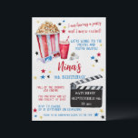 Movie Night Birthday Invitation, Cinema Invitation<br><div class="desc">A great way to invite your friends to a Movie Birthday Party.  Edit with your own details.</div>