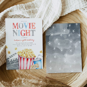 Movie Night Birthday Invitation Movie Party