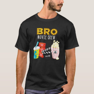 Movie Night Birthday Party Bro Movie Crew Kids Bir T-Shirt