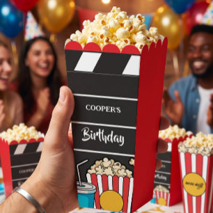 Movie Night Birthday Party For Boys Favour Box