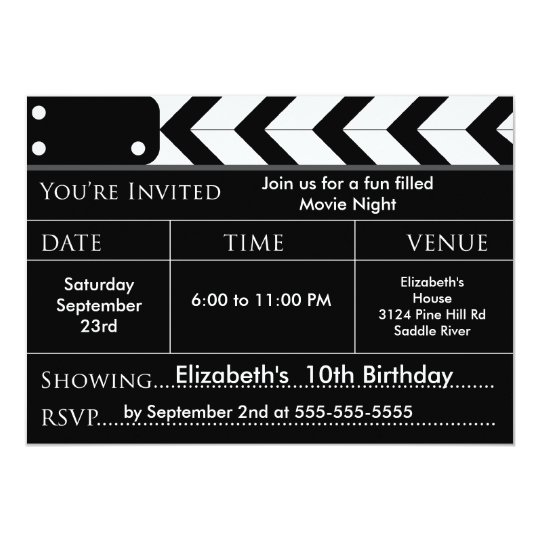 movie party invitation