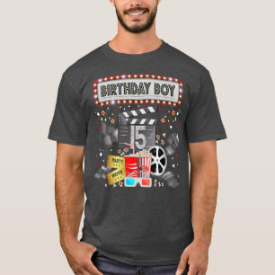 Movie Night Birthday Party Pajama Slumber Popcorn  T-Shirt