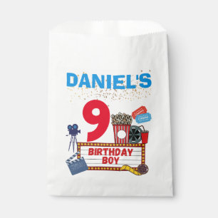 Movie Night Cinema Birthday Boy Theme Party  Favour Bags