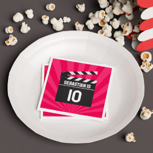 Movie Night Clapperboard Birthday Party  Napkin