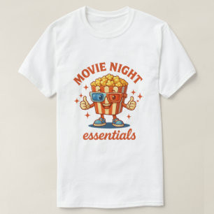 Movie Night Essentials – Fun Popcorn Cartoon T-Shirt