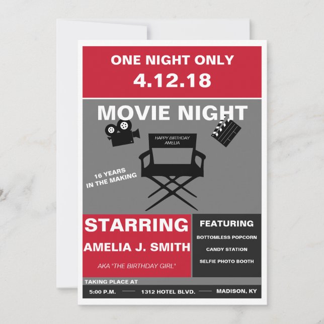 Movie Night Invitation (Front)