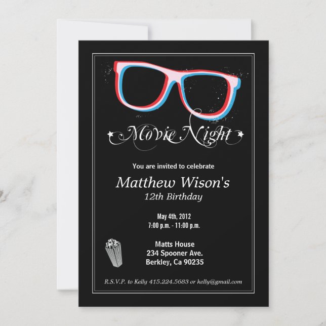 Movie Night Invitation (Front)