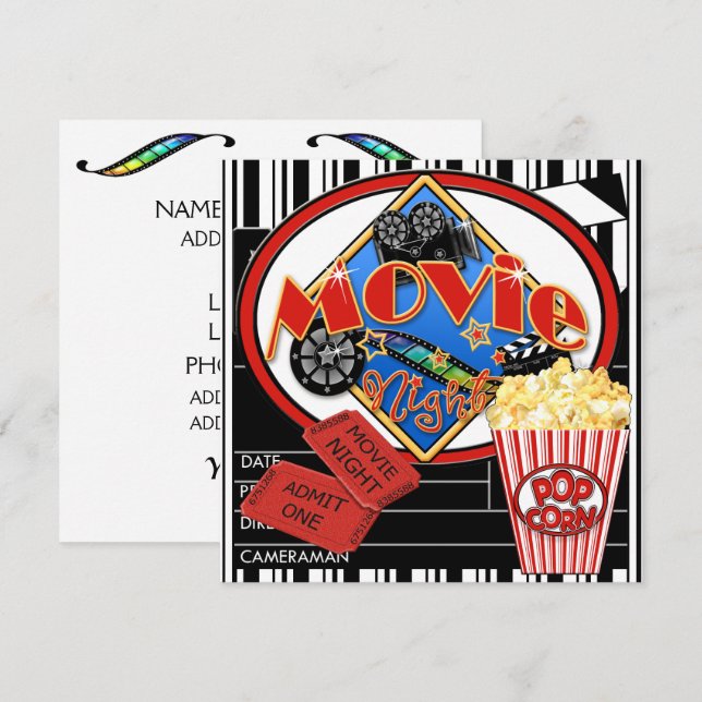Movie Night Invitation (Front/Back)