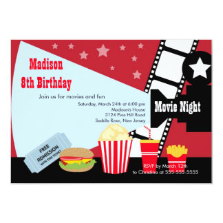 movie party invitation