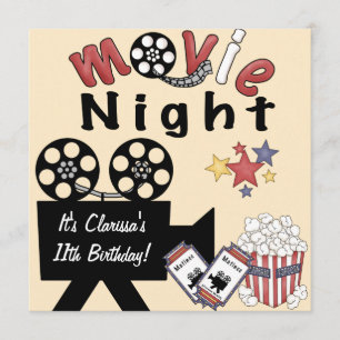 Movie Night Madness Invitations