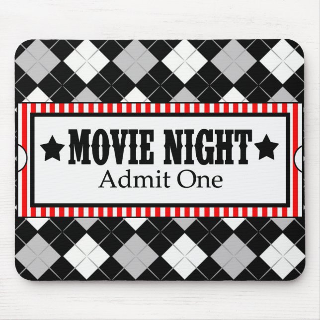 *Movie Night* Movie Ticket Mousepad (Front)