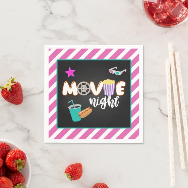 Movie Night Napkin - Girl (Insitu)