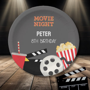 MOVIE NIGHT PAPER PLATE