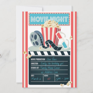 Movie Night Party Invitation