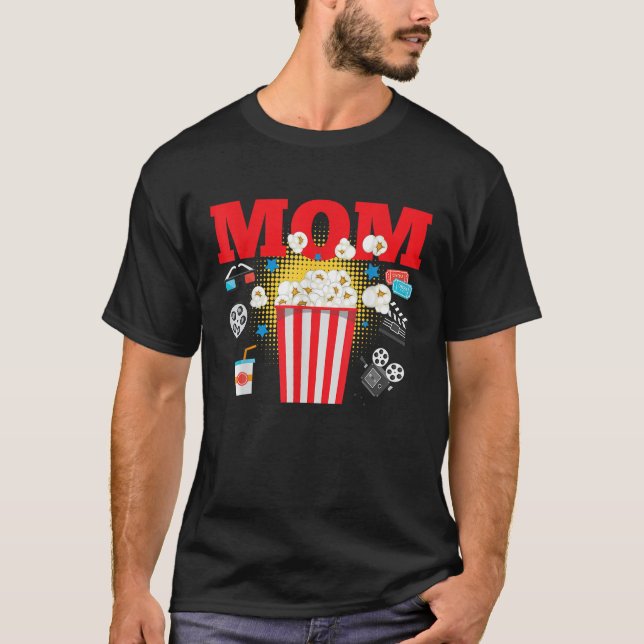 Movie Night Party Mom Movie Themed Birthday Party  T-Shirt (Front)