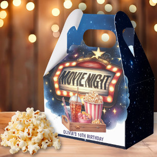 Movie Night Popcorn Kids Birthday Favour Box
