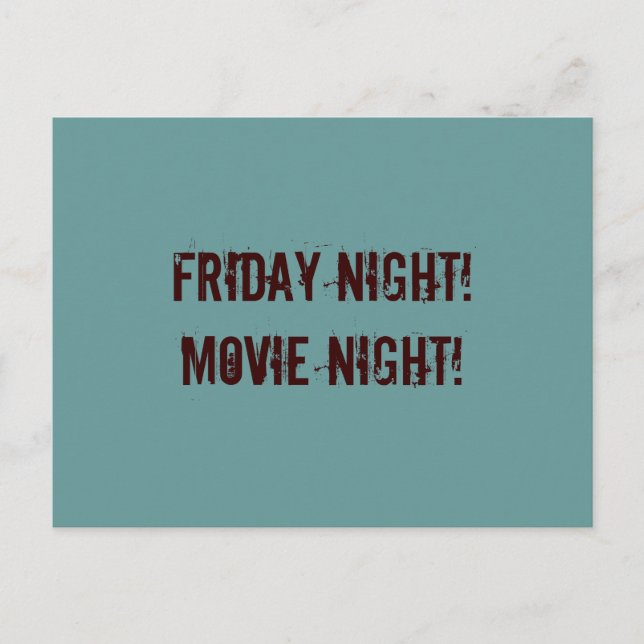 Movie Night postcard (Front)
